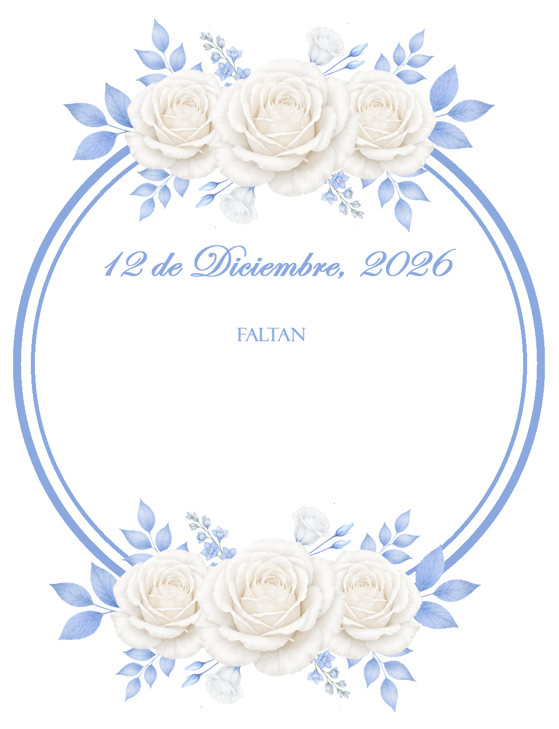 aro 12 de diciembre 24 azul claro