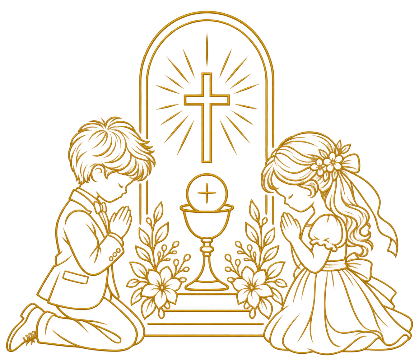 niño y niña comunion